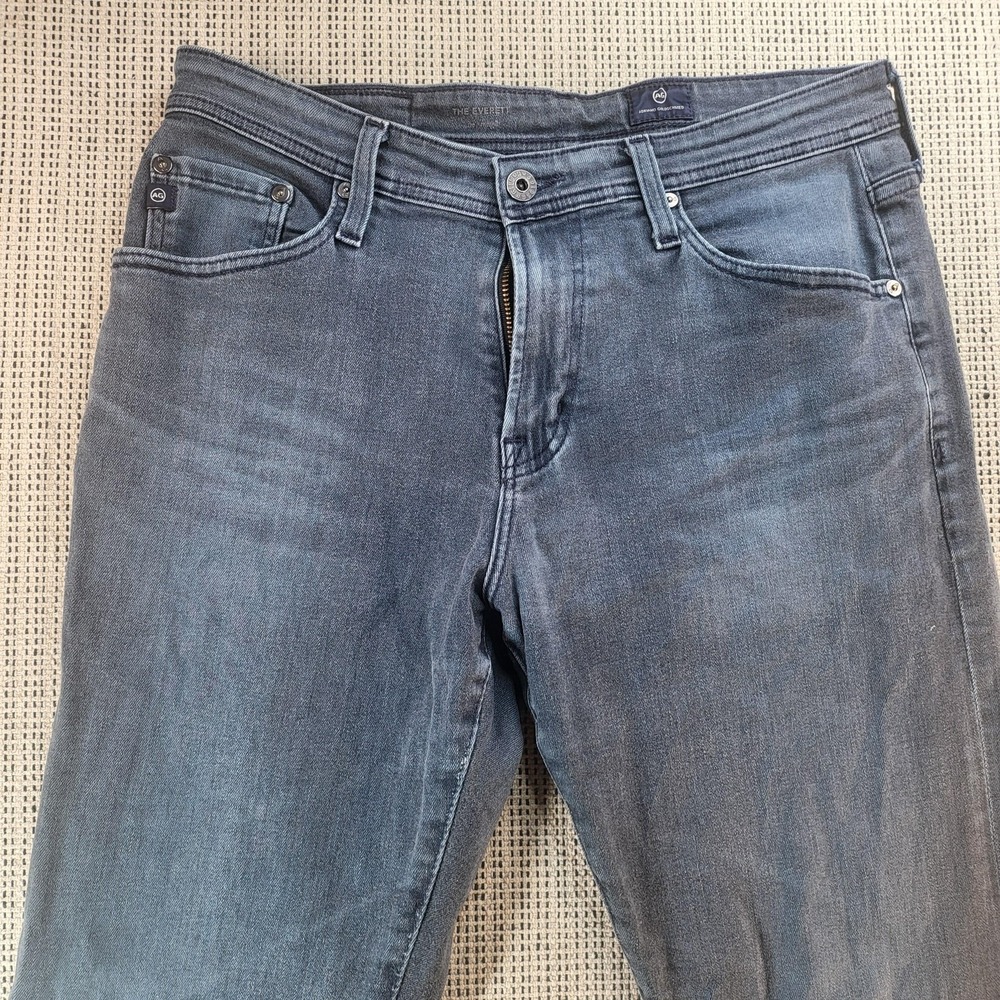 AG Adriano Goldschmied Jeans Mens 31x34 Gray The Everett Slim Straight Stretch